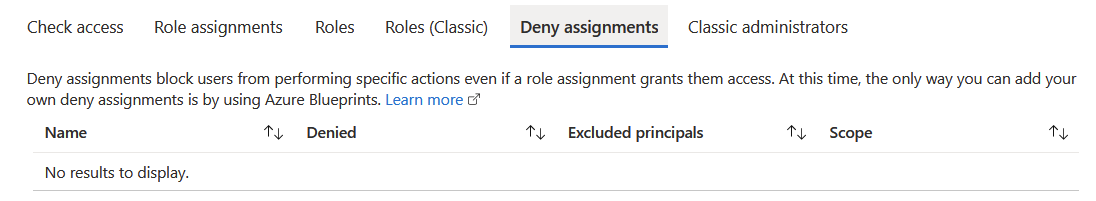 how to create deny assignment in azure