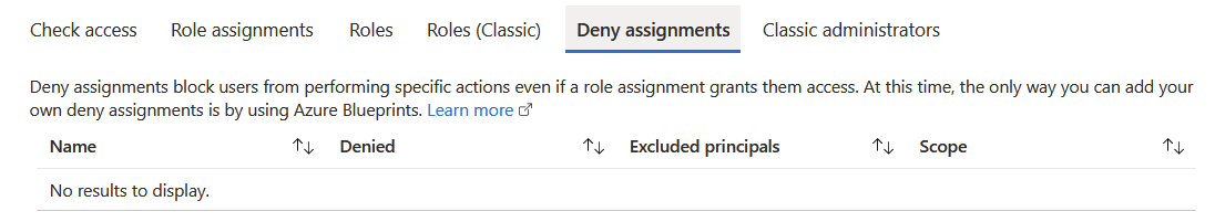 create deny assignment azure