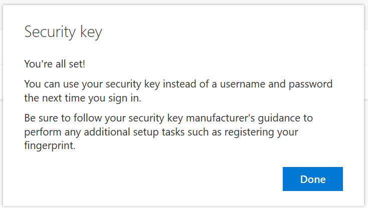 YubiKey setup in the context of a Microsoft 365 tenant