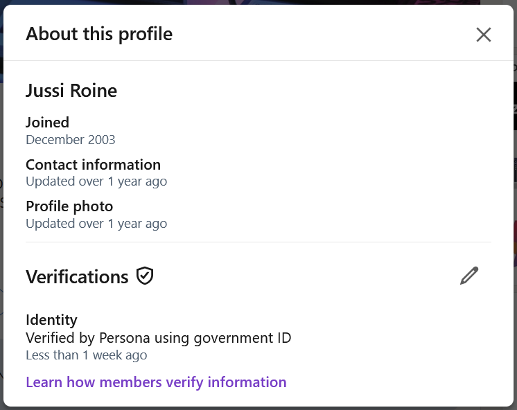 Verify your profile on LinkedIn